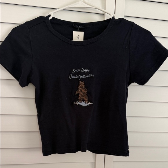 Brandy Melville Tops - Brandy Melville Black Graphic Tee